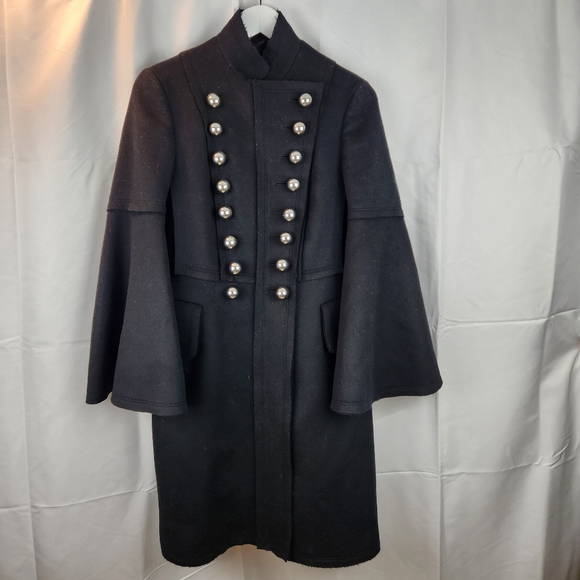 Burberry military style wool coat size 8 in EUC - Picture 3 of 16